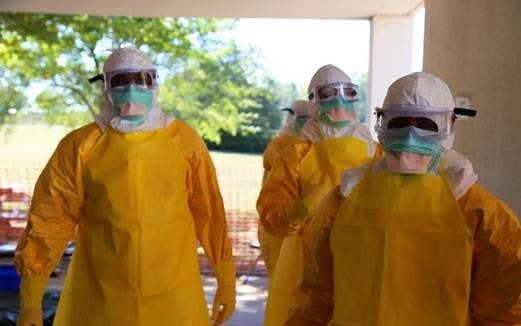 Participants in a Centers for Disease Control and Prevention's Ebola training course for healthcare workers